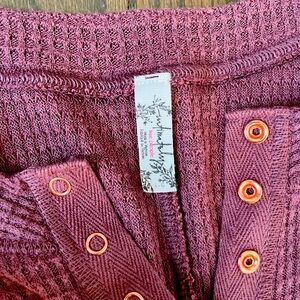 Free people waffle thermal long sleeve